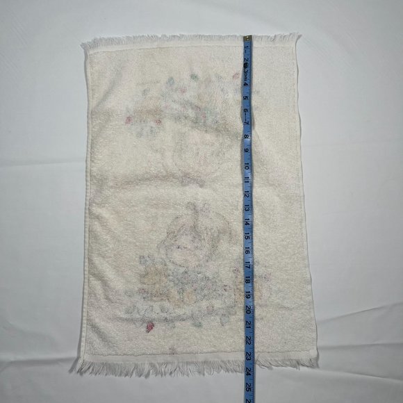 Vintage Marty Links Christmas Towel 15 x 24 Girl w/ Dog and Christmas Lights - Picture 8 of 8